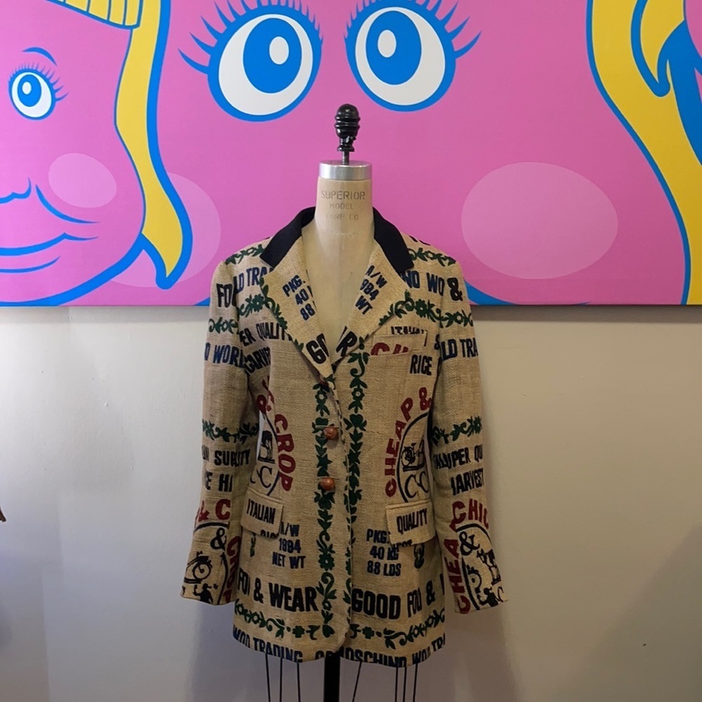 Moschino Cheap chic Burlap Bag Blazer The Nanny
